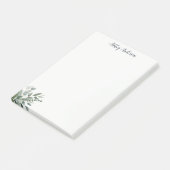 Post-it® Feuilles d'eucalyptus gris-vert tropical aquarelle (Incliné)