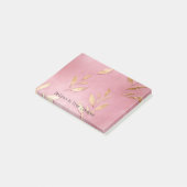 Post-it® Feuilles en or rose Glam (Incliné)