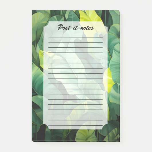Post-it® Feuilles tropicales, botanique abstraite, jungle, (Devant)