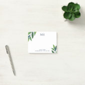 Post-it® Feuilles vert émeraude Monogramme (Bureau)