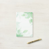 Post-it® Feuilles Vertes Lignées (Sur un bureau)