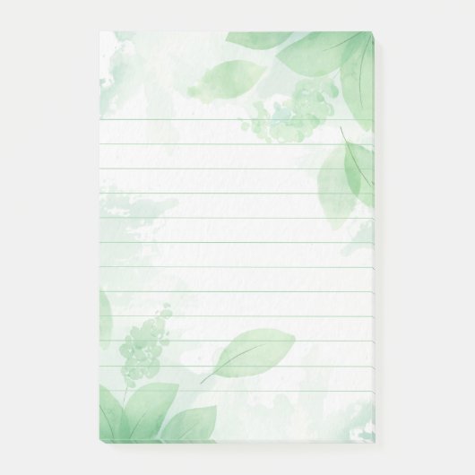 Post-it® Feuilles Vertes Lignées (Devant)