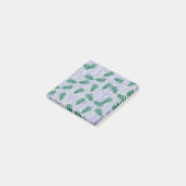 Post-it® Feuilles verts pourpre rétro les années 70 Fleur (Incliné)