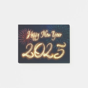 Post-it® Feux d'artifice scintillants Bonne Année 2025