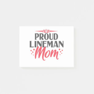 Post-it® Fier Lineman Maman pour le cadeau des électriciens