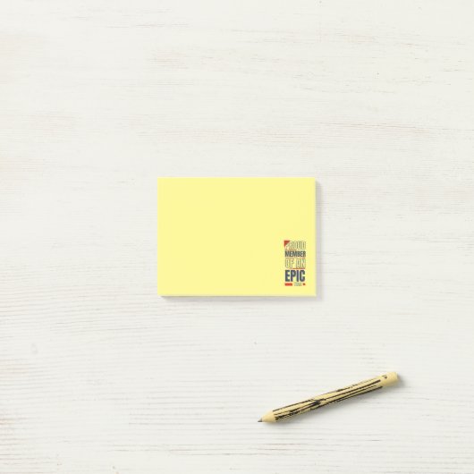Post-it® Fier Membre d'une équipe épique Bureau de travail (Sur un bureau)