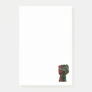 Post-it® fierté noire drapeau rouge vert poing panafricain