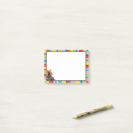 Post-it® Fiesta Scottish Terrier (Sur un bureau)
