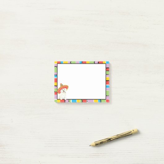 Post-it® Fiesta Westie (Sur un bureau)