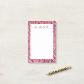 Post-it® Fil rose de Knit (Sur un bureau)