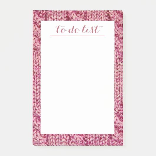 Post-it® Fil rose de Knit (Devant)