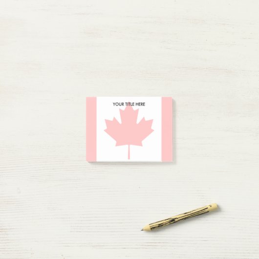 Post-it® Filigrane canadienne de drapeau de feuille d'érabl (Sur un bureau)