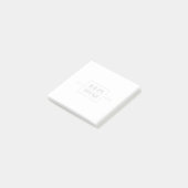 Post-it® Filigrane de Monogramme moderne élégant blanc prof (Incliné)