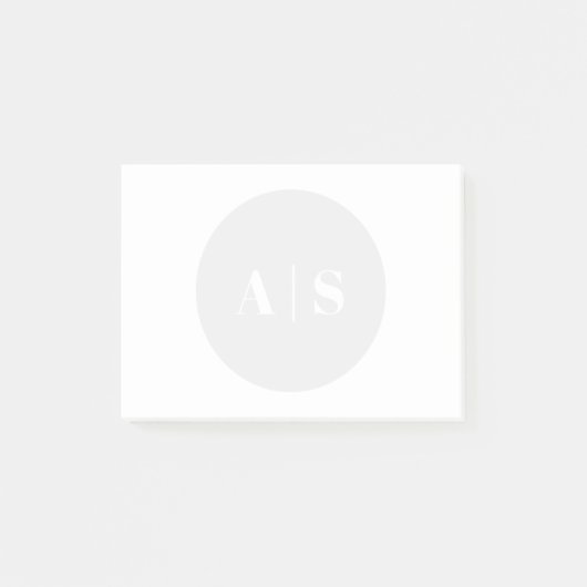 Post-it® Filigrane de monogramme simple (Devant)