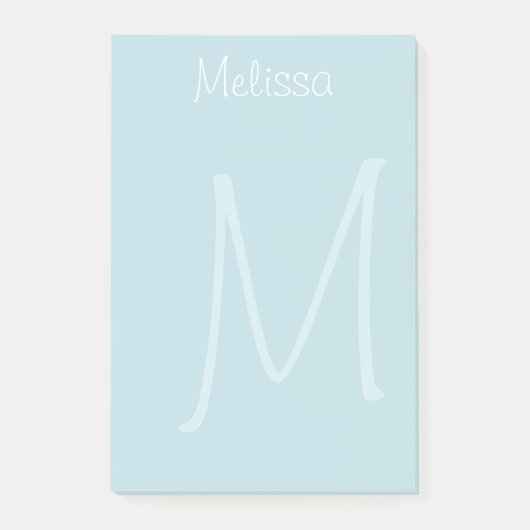 Post-it® Filigrane turquoise de monogramme (Devant)