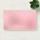 Post-it® Fille Blush Pink Silver Parties scintillant Nom pe (Bureau)