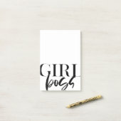 Post-it® Fille Boss Black Text Business Femme (Sur un bureau)