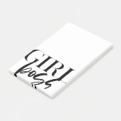 Post-it® Fille Boss Black Text Business Femme (Incliné)