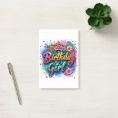 Post-it® Fille d'anniversaire léopard floral (Bureau)