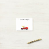 Post-it® Fille dans une voiture rouge note Post It (Sur un bureau)