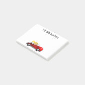 Post-it® Fille dans une voiture rouge note Post It (Incliné)