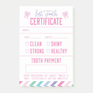 Post-it® Fille de certificat de conservation de la fée des 