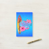 Post-it® Fille de surfer (Sur un bureau)