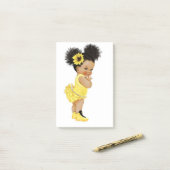 Post-it® Fille de tournesol afro-américaine fillePost-It No (Sur un bureau)