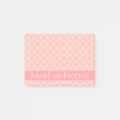 Post-it® Fille d'honneur rose et blanc (Devant)