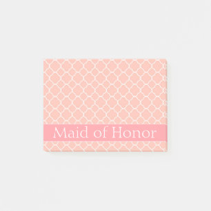 Post-it® Fille d'honneur rose et blanc
