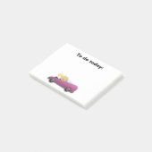 Post-it® Fille en magenta / voiture rose Post It Note (Incliné)