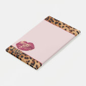 Post-it® Fille Glam Leopard Hugs & Kisses Lips (Incliné)