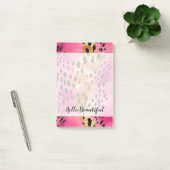 Post-it® Fille Glam or rose léopard noir (Bureau)