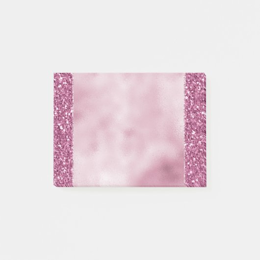 Post-it® Fille Glitzy Parties scintillant rose (Devant)