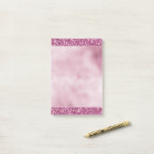 Post-it® Fille Glitzy Parties scintillant rose (Sur un bureau)