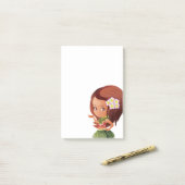 Post-it® fille Hula (Sur un bureau)