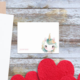 Post-it® Fille Licorne Personnalisée avec Nom