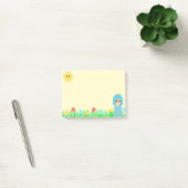 Post-it® Fille mignonne, soleil, fleurs et herbe (Bureau)