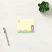 Post-it® Fille mignonne, soleil, fleurs et herbe (Bureau)