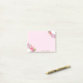 Post-it® Fille mignonne Stylish Chic Floral - Personnalisé (Sur un bureau)