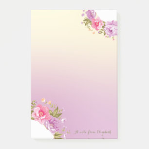 Post-it® Fille mignonne Stylish Floral -Personnalisé
