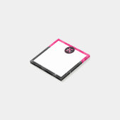 Post-it® Fille Noir Hot rose Glam Vagues Petit Carré (Incliné)