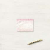 Post-it® Fille Parties scintillant rose Glam or Empreinte d (Sur un bureau)