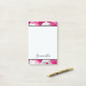 Post-it® Fille rose blanc Abstrait (Sur un bureau)