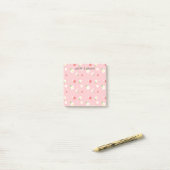 Post-it® Fille Rose & Fleurs Blanches Écrire (Sur un bureau)
