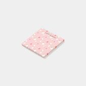 Post-it® Fille Rose & Fleurs Blanches Écrire (Incliné)