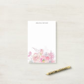 Post-it® Fille rose floral (Sur un bureau)