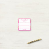 Post-it® Fille Rose Grattez Votre Nom Et Coeur Merci (Sur un bureau)