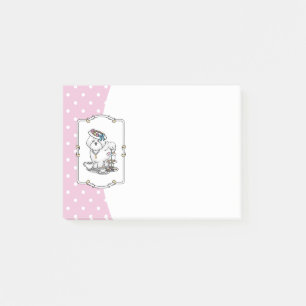 Post-it® Fille Tea Party Bichon Frise Chien - mignon