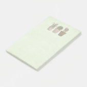 Post-it® Filles Cactus mignonnes Portant Des Bijoux (Incliné)